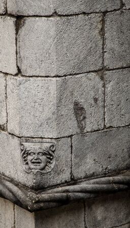 face in a castle wallのeditorial素材