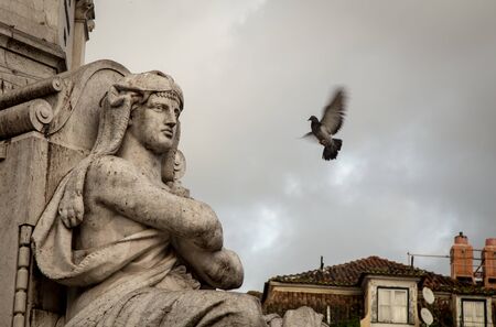 statue in lisbonの写真素材