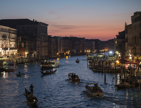 grand canal at nightのeditorial素材