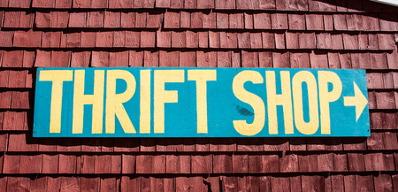 thrift shop signの写真素材