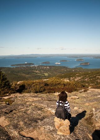 female backpackerの写真素材