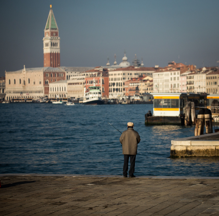 fisherman veniceの写真素材