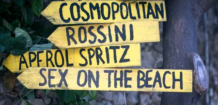 drink signsの写真素材