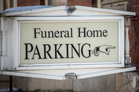 funeral home parking signの写真素材