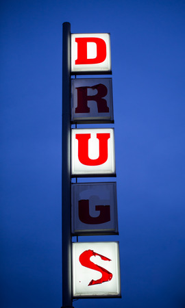 old drugs neon signの写真素材