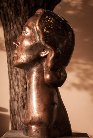 brass statue lisbonの写真素材