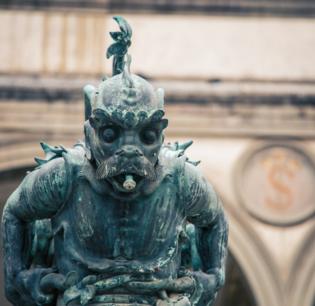 mythical creature fountain in  florenceの写真素材