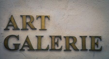 art gallery signの写真素材