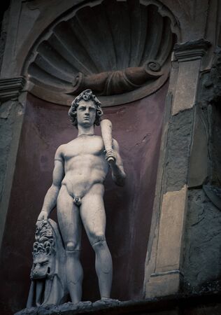 hunter statue in florenceの写真素材