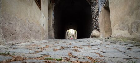 alleyway tunnel austriaの写真素材