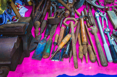 assorted hand tools for saleの写真素材