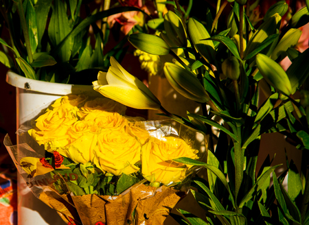 flowers market split croatiaの写真素材
