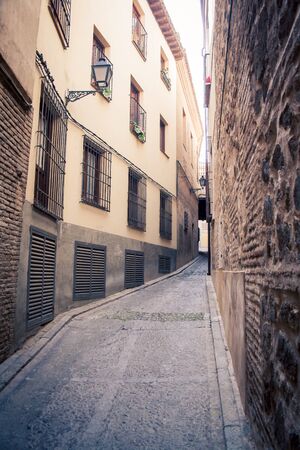 narrow street in Toledoの写真素材