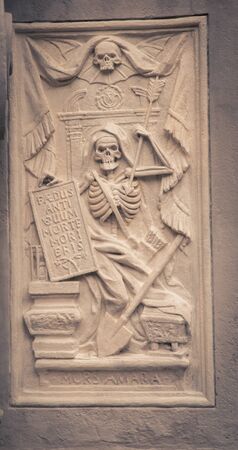 religious statue skeletonの写真素材