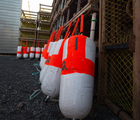 colourful fishing buoys