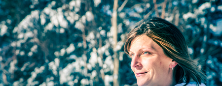 smiling middle aged woman