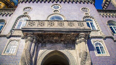 balcony in Sintra portugalの写真素材