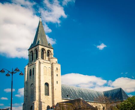church tower parisの写真素材