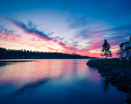 sunrise Mahone bayの写真素材