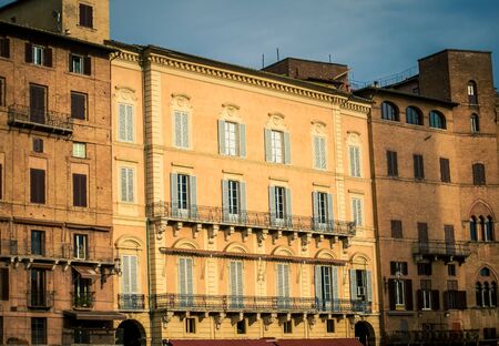 building in Siena Italyの写真素材