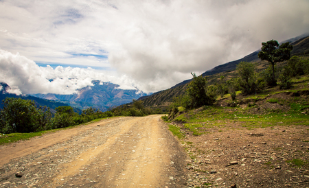 road in mountains peruの写真素材
