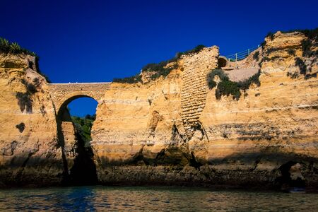roman bridge lagos portugalの写真素材