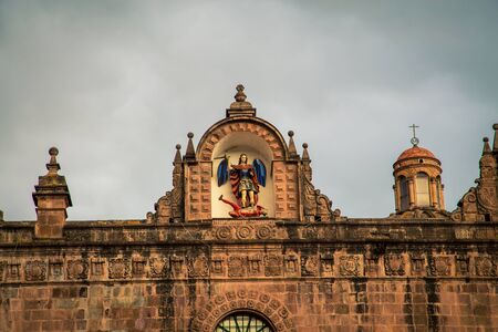 religious statue  in Cusco Peruの写真素材