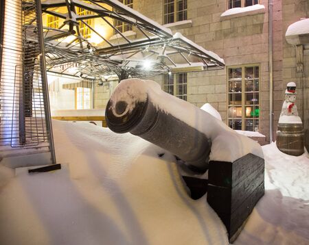 snow on a cannonの写真素材