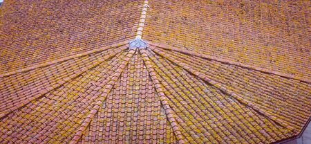 Pattern terracotta roof Italyの写真素材