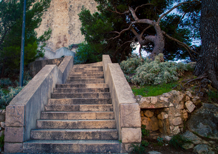 Stone steps in Dubrovnik Croatia