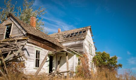 dilapidated house palouseの写真素材