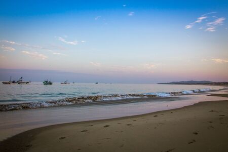 beach on the pacific ocean in Peruの写真素材