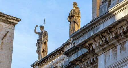 religious figures on a Churchの写真素材