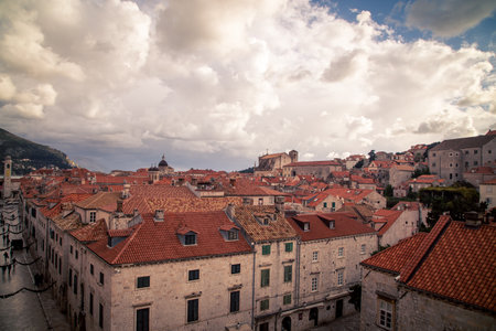 aerial view of Dubrovnik Croatiaの写真素材