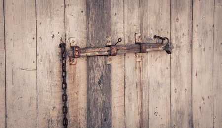 barn latch on a  doorの写真素材