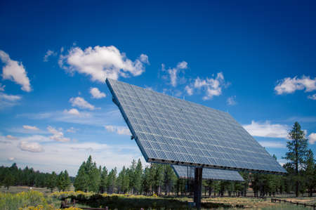 solar panel on a post