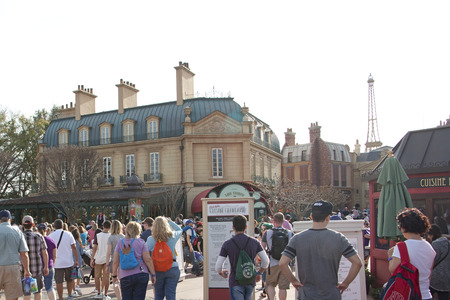 Orlando, Florida- February 5, 2018: the french pavilion at Disney's Epcot Centreのeditorial素材