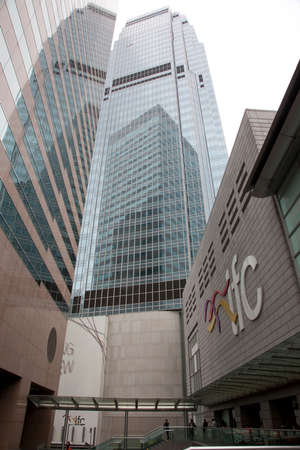Hong Kong, December 5, 2011: Entrance to the city centre beside the IFC downtown