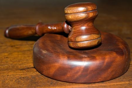 close up a wooden judges gavel