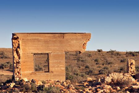 just a wall left of these ruins の写真素材