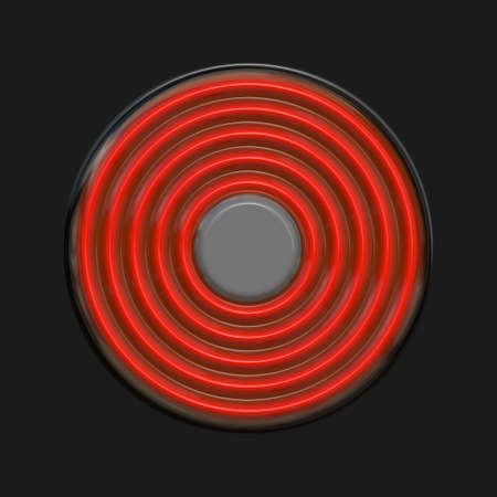 simple large image of very hot hotplateの写真素材