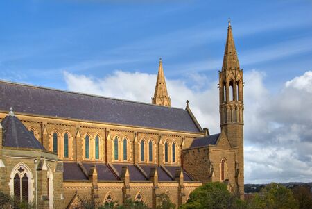 stock image of a large stone cathedral buildingの写真素材
