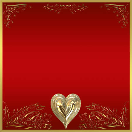 a beautiful valentines card with love heartsの写真素材