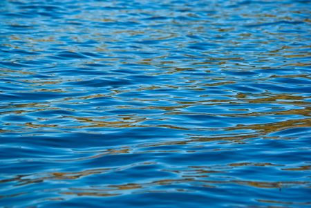 the gentle water ripples of the lake