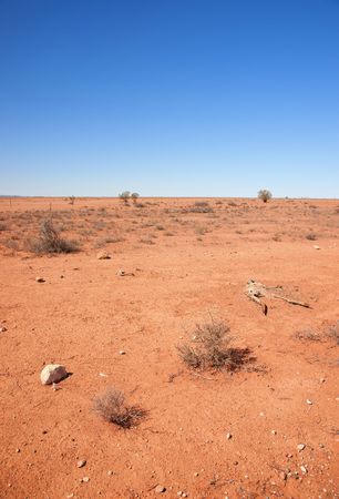 australian desert out of broken hillの写真素材