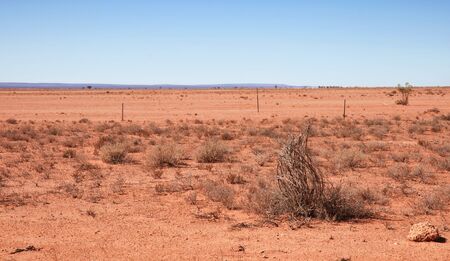australian desert out of broken hillの写真素材