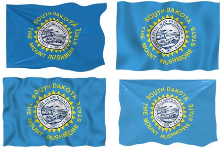 Great Image of the Flag of South  Dakotaの写真素材