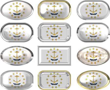 twelve Great buttons of the Flag of Rhode islandのイラスト素材