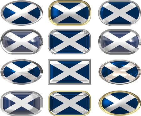 twelve Great buttons of the Flag of Scotlandのイラスト素材
