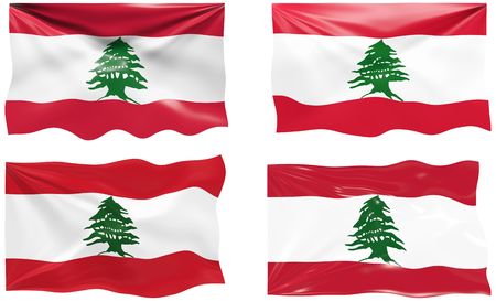Great Image of the Flag of Lebanonのイラスト素材